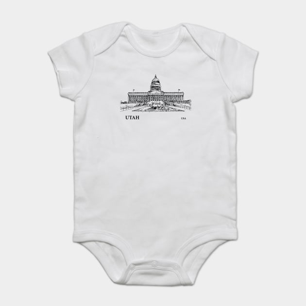 Utah State USA Baby Bodysuit by Lakeric